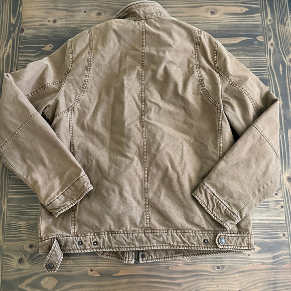 Men's Levi Strauss & Co. Tan Cotton Jacket Size L – Corduroy Collar Quilte - Picture 9 of 12